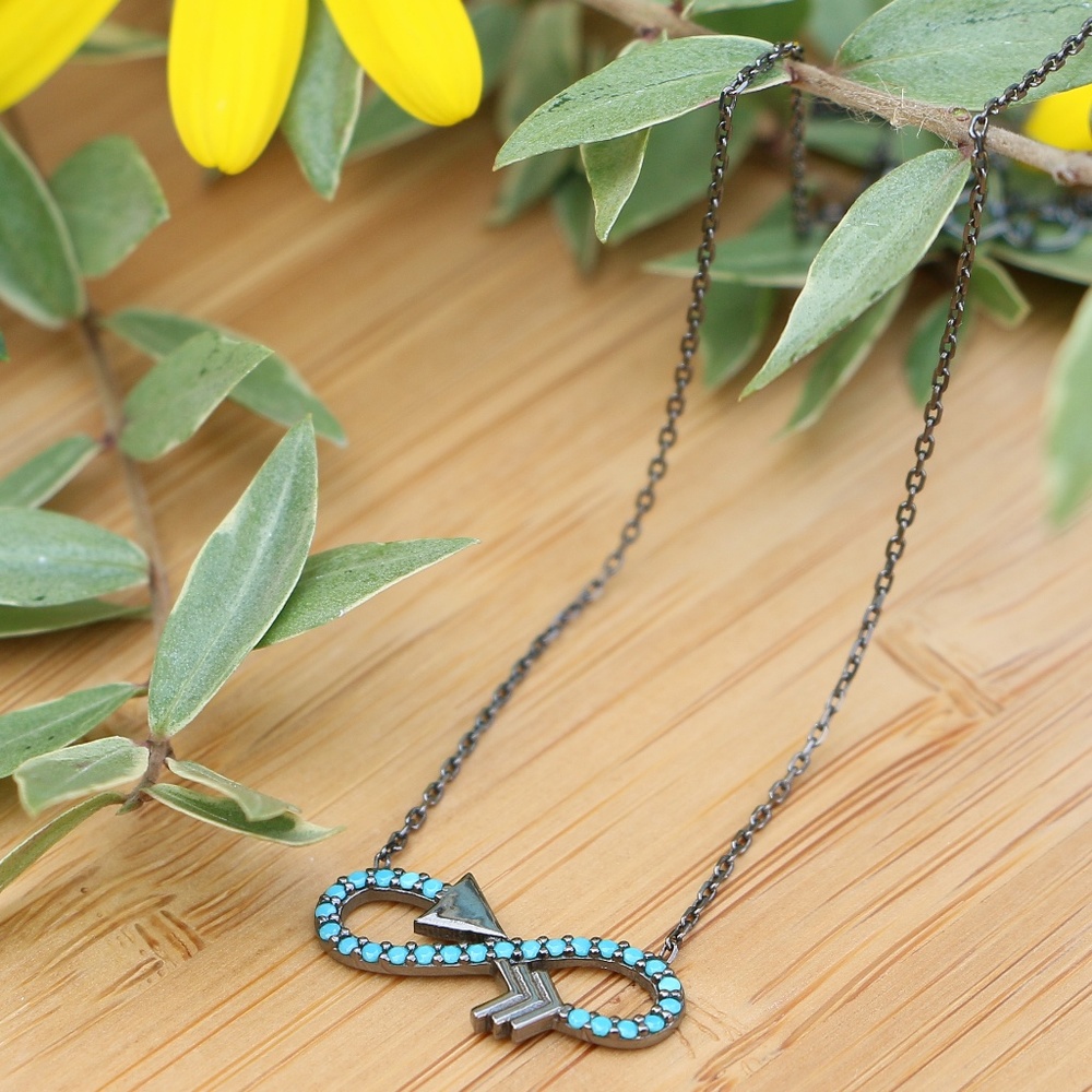 Sterling Silver Infinity Crossbow Love Symbols - Picture 3 of 8